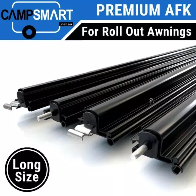 Caravan Anti Flap Kit Long Black for Roll Out Awning 2.3-2.4m Heavy Duty AFK