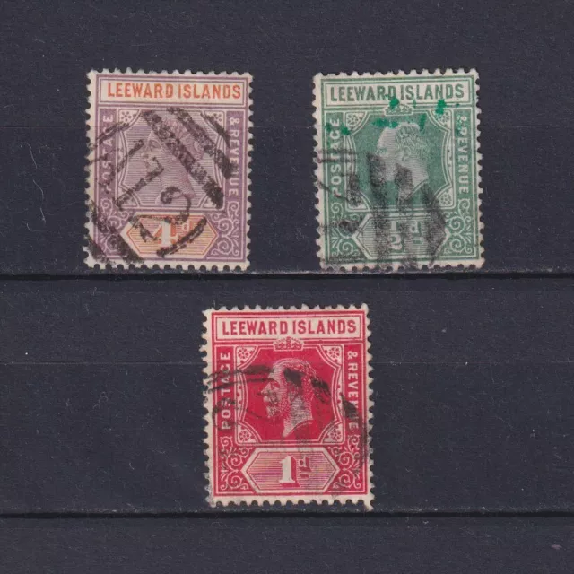 LEEWARD ISLANDS , Set of stamps, Used in St. Kitts