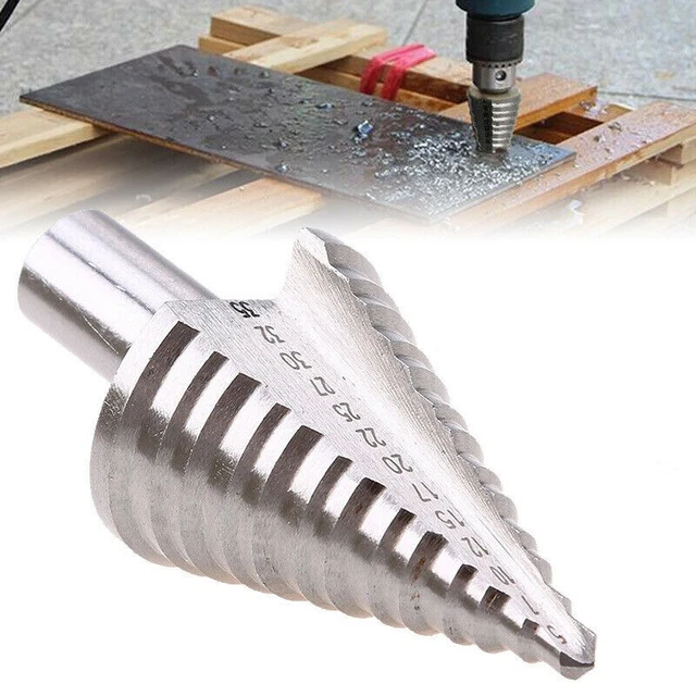 Titane Step Drill Bit Acier Haute Vitesse Cutter-5-35mm 13 Taille Cone Forets