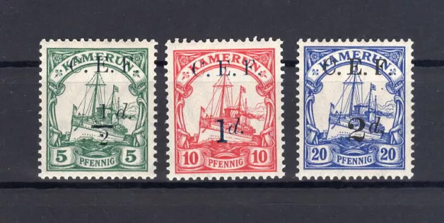 Deutsche Kolonien Kamerun Britische Besetzung Mi.Nr. 2 - 4 postfrisch ** 1914