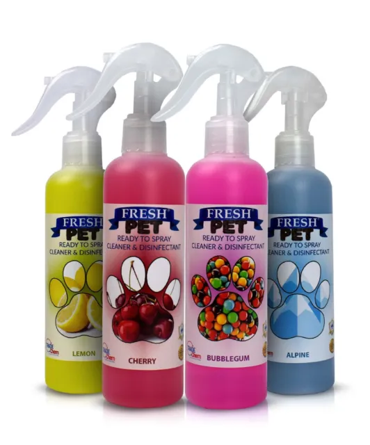 Limpiador y desodorante para perreras 250 ml 2 en 1 mini spray Fresh Pet®