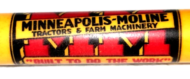 "MINNEAPOLIS-MOLINE *Merillat Road Supply Co*Ph.87*Monmouth, ILL." Bullet Pencil