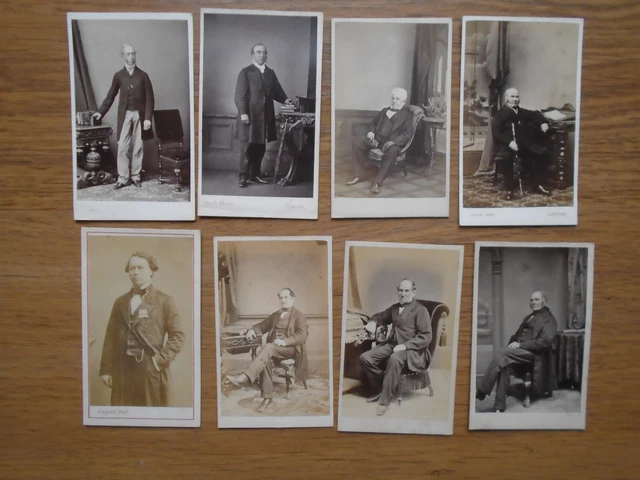 Victorian Gentleman and Baby Carte-de-Visite CDV original 8 x photos