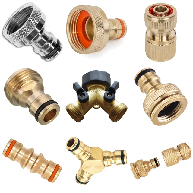 BRASS TAP CONNECTOR Adaptor Universal Garden Water Fit Hose Pipe Tap