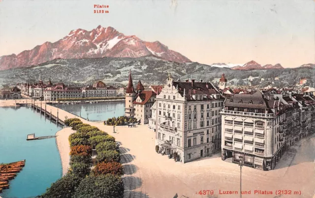 Luzern - Und Pilatus - Switzerland ~ An Old Postcard #222910