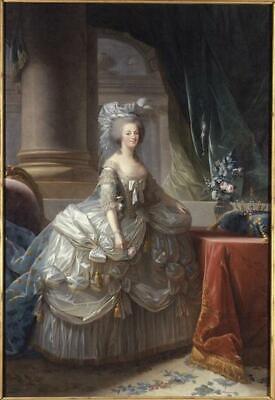 Oil Elisabeth-Louise-Vigee-Le-Brun-Marie-Antoinette-d-Autriche-reine-de-France