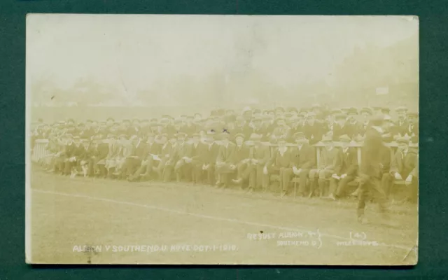 FOOTBALL, ALBION V SOUTHEND UNITED,HOVE 1910,vintage postcard