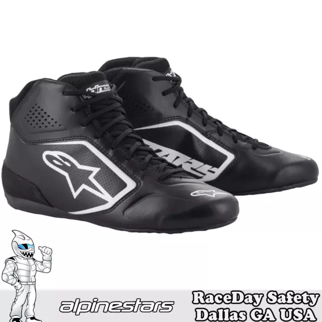 Alpinestars TECH-1 K START V2 Kart Race Shoes Black/White 2711521-12B