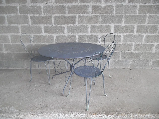 ANCIEN SALON DE Jardin Fer Forge EUR 350,00 - PicClick FR
