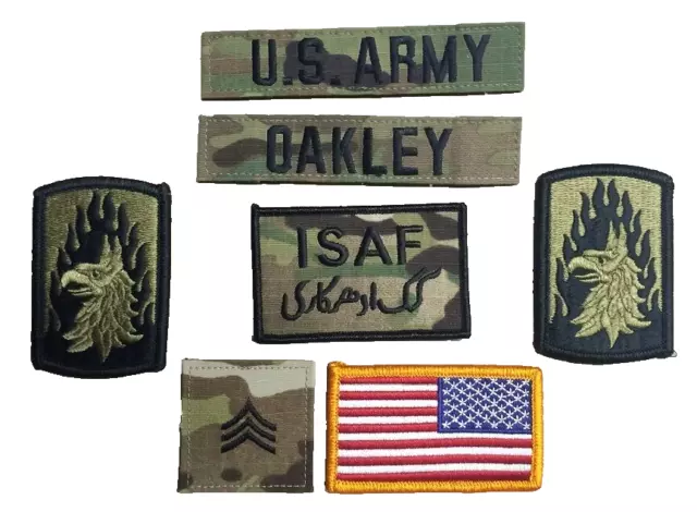 7 US ARMY patch Set Multicam OCP Uniform Konvolut USA ISAF Flagge USA SGT OAKLEY