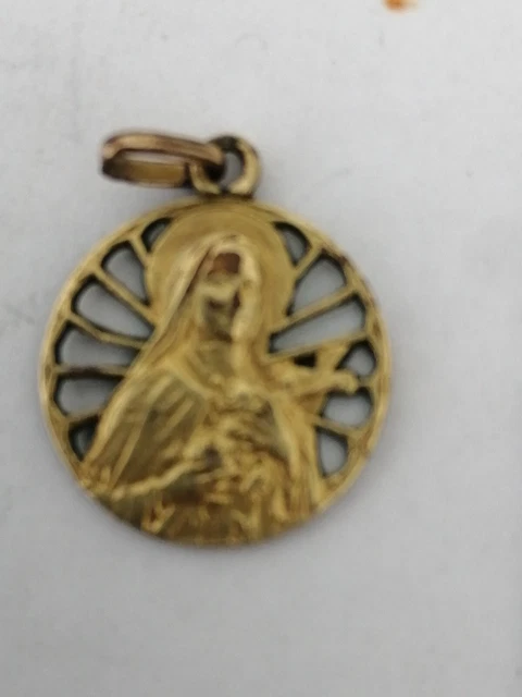 Broche Religieuse Vintage Sainte Thérèse De Lisieux - Croix émaillée, Occasion, Sans Marque