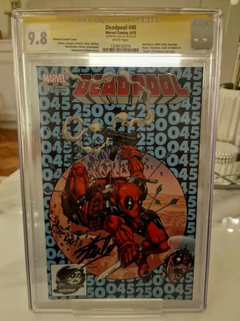 Deadpool #45 CGC Signature 9.8 - Signed By Stan Lee! Very Rare Phantom Variant