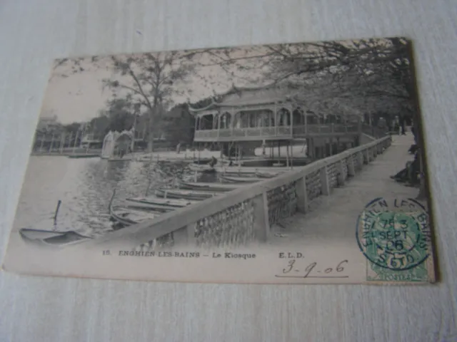 antique postcard circa 1900 enghien les bains kiosk series ts