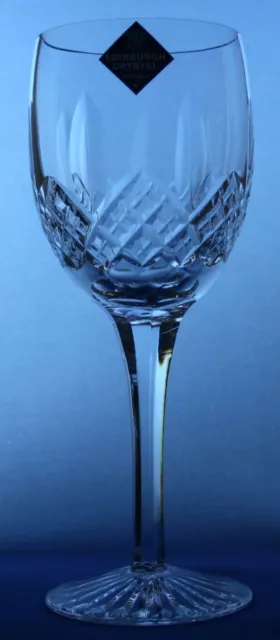 EDINBURGH CRYSTAL - MONTROSE DESIGN -  WINE GLASS 19.5cm  / 7 5/8"  UNUSED / NEW