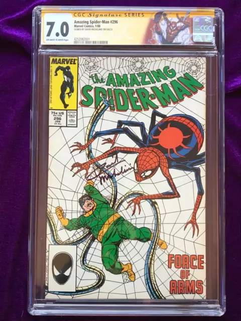 Amazing Spider-Man #296 Cgc 7.0 Signed By David Michelinie - Spidey Custom Label