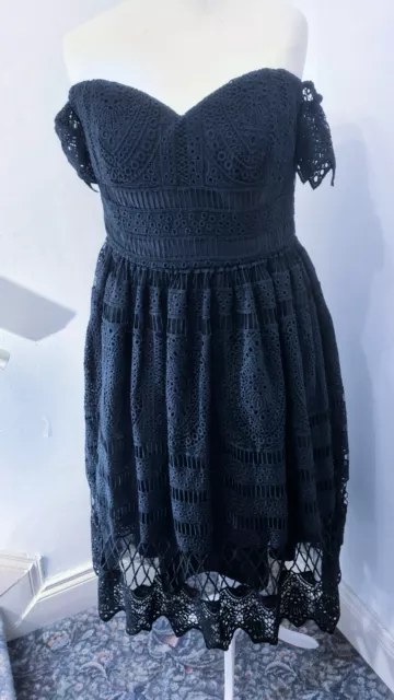 CHI CHI CURVE Ellie Dress BLACK SIZES 16 18 20 22 24 26 RRP 65.00 26.99 PicClick UK
