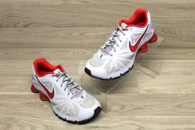 nike shox grey and red