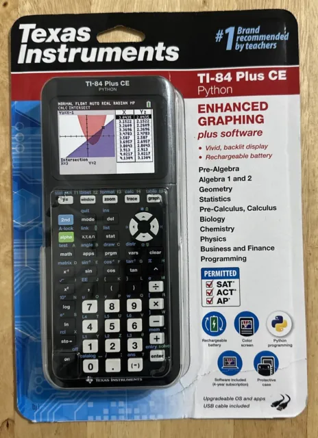 Texas Instruments TI-84 Plus CE - Python Color Graphing Calculator....NEW!!