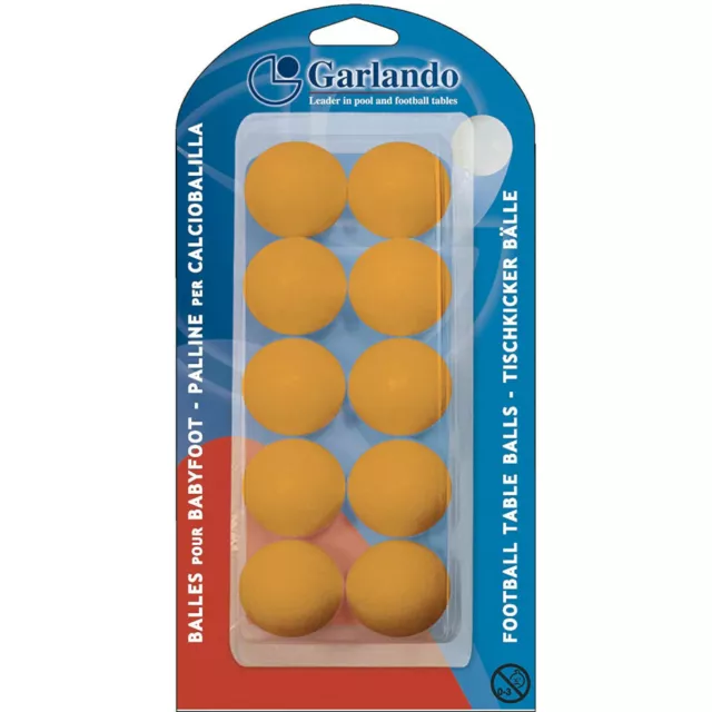 GARLANDO Palline Calciobalilla Standard 33,1mm - 10 pezzi colore ARANCIONE