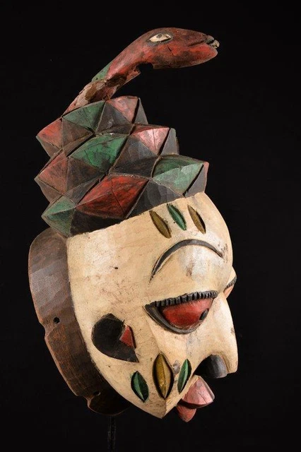 17050 African Old Gelede Helmet Mask/Helmet Mask Nigeria