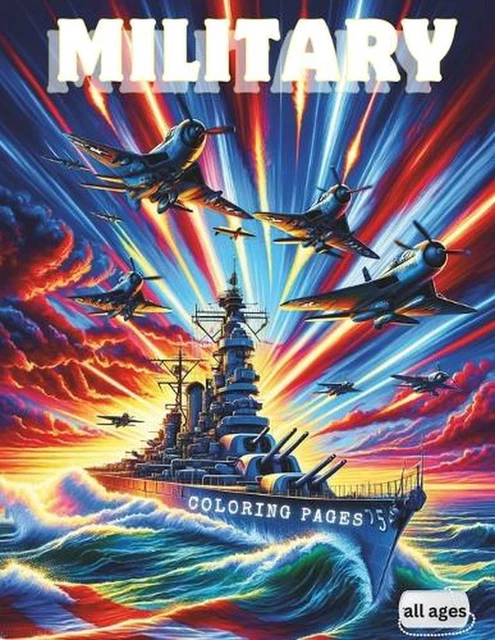 MILITARY COLORING PAGES: Airplanes, Tanks, Battleships and helicopters
