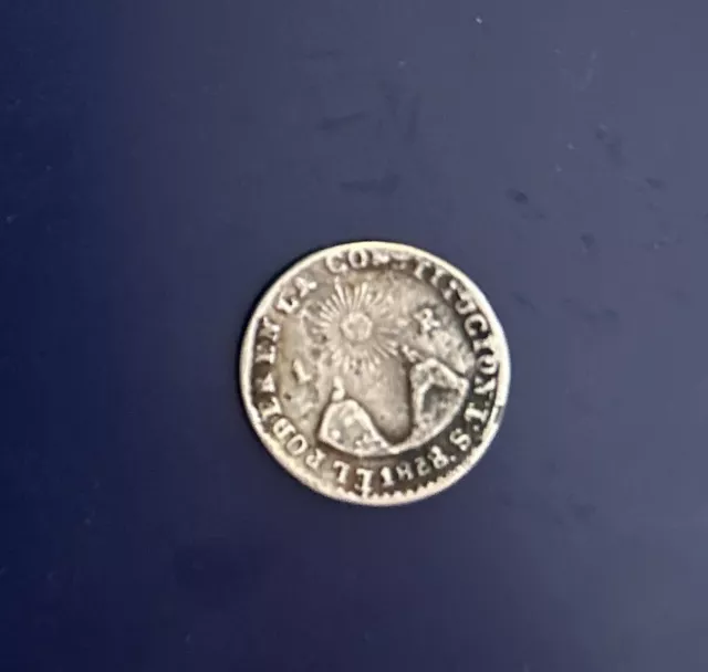 Ecuador 1 Real rare coin 1828