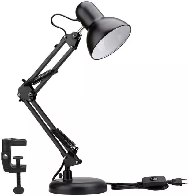 Lampada Snodabile Orientabile E27 Da Scrivania Tavolo Estetista Con Morsetto 60W