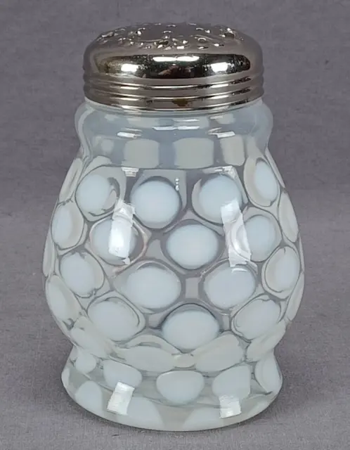 EAPG Northwood # 205 Coinspot White Opalescent & Clear Shaker C. 1890s