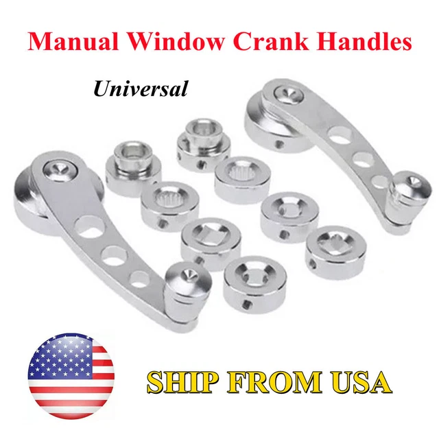 Universal 11.5CM Silver Car Interior Manual Door Window Winders Crank Handles
