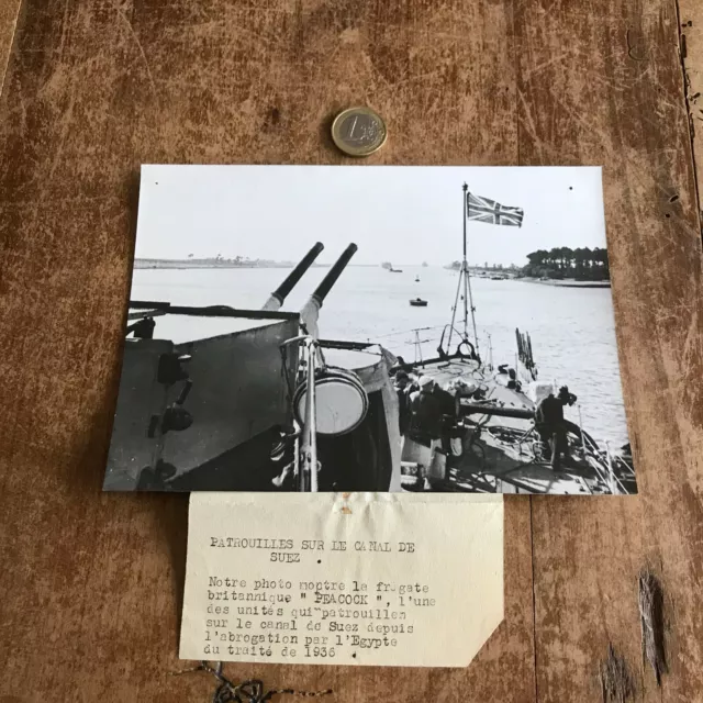 photographie ancienne bateau N152 patrouilles sur le canal de suez