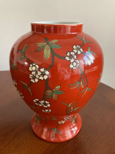 Red Porcelain Chinese Vase
