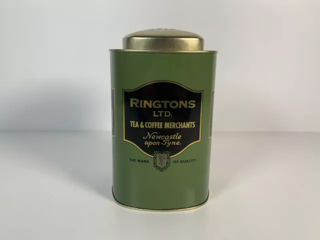 Ringtons Green/Gold Tin Tea Caddy, (Condition As Shown)