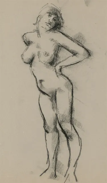 Peter Collins ARCA - Four c.1970s Charcoal Drawing, Figure Body Studies II