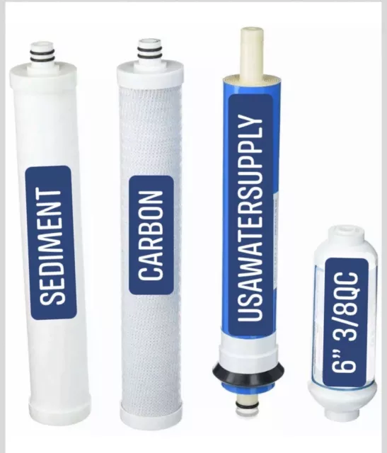 AC-30 Reverse Osmosis System Compatible Replacement Cartridge & Membrane 4 Set