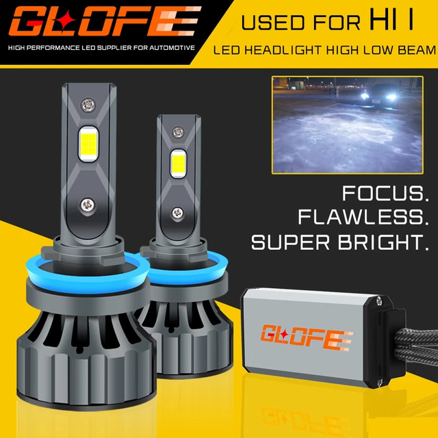 2x GLOFE H11 H9 H8 LED Headlight Bulb Kit Low Beam Fog Light 60W White 11000LM
