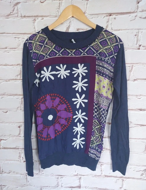 Desigual maglia da donna camicetta camicia top maglia a maniche lunghe...