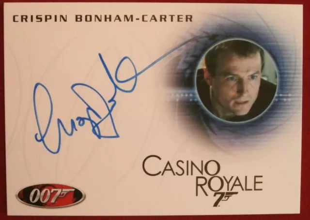 JAMES BOND - CASINO ROYALE - CRISPIN BONHAM-CARTER - Hand-Signed Autograph Card