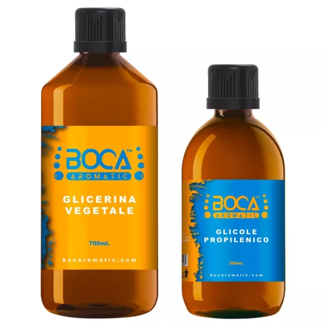 BOCA BASE VG+PG 1L - Glicerina Vegetale 500ml + Glicole