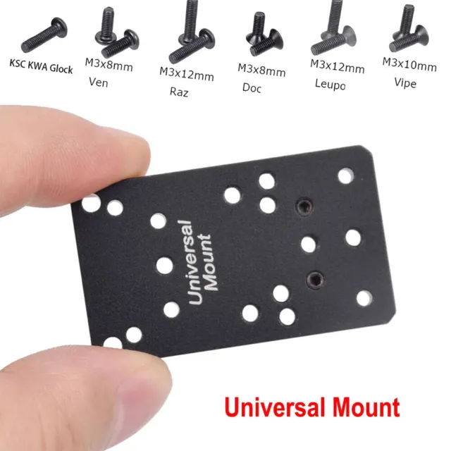 Universal Glock Rear Sight Mount Plate Base Fit Red Dot Sight Pistol Accessories