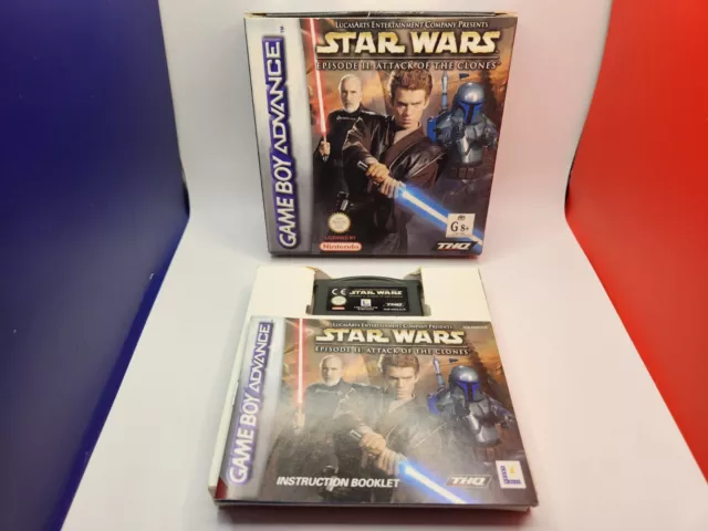 Star Wars Episode II Attack of the Clones Boxed with Manual Insert GBA