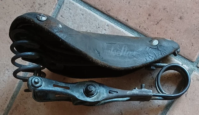 Remorque Velo Ancienne Selle De Vélo En Cuir à Ressort STAR - Vintage - Cyclisme Selle Cuir à Ressorts
