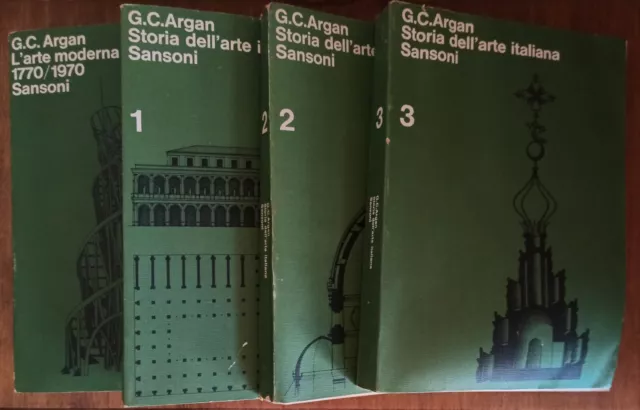 GIULIO CARLO ARGAN - Storia dell'arte Italiana - Sansoni 1978 4 Volumi EUR  58,90 - PicClick IT