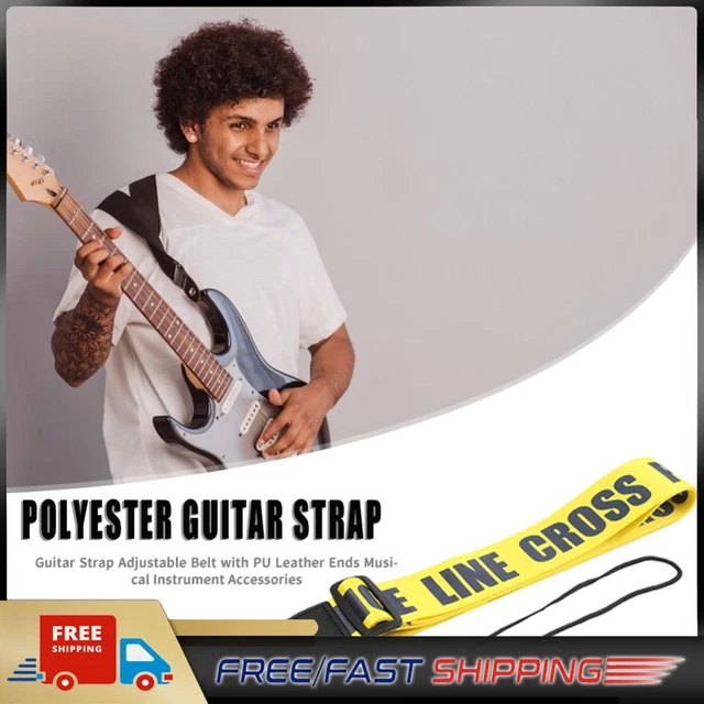 Guitar Strap Belt for Acoustic Electric Guitar Instrument Parts (Yellow)