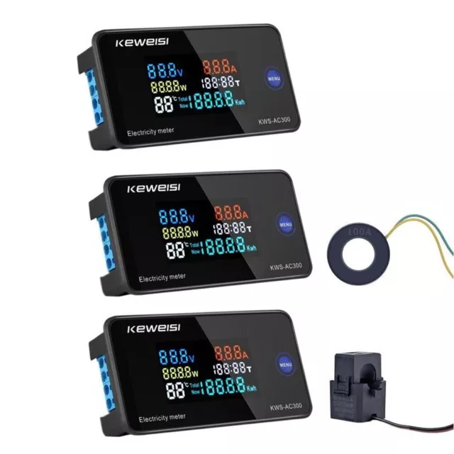 Thermomètre puissance AC50-300V compteur électrique mesure approvisionnements