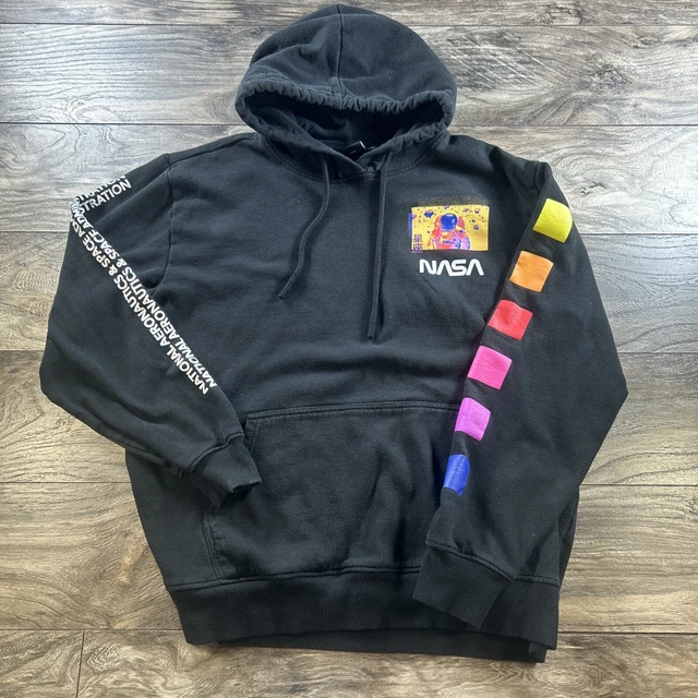 DIVIDED BY H M NASA Astronauts Space Sky Blue Hoodie 3m reflective