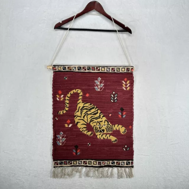 Urban Outfitters UO Home Tiger Wall Tapestry Hanging 100% Cotton Tassels Boho