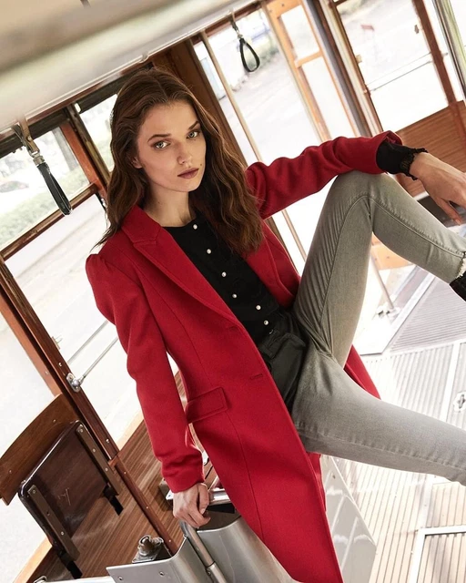 Giacca deals lunga rossa