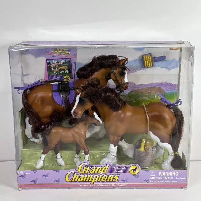 Vintage Empire Toys Grand Champions Clydesdale Light Bay Family Horses 51001