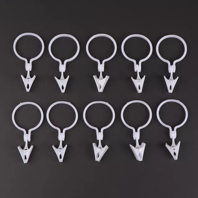 10 pz clip per tenda in plastica fibbia tenda bianca cravatta fibbie forniture per la casa