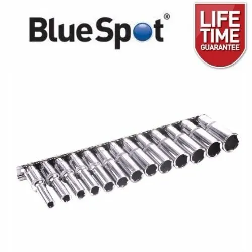 BlueSpot 13 Piece 3/8" Dr Metric Deep Socket Set 6-19mm 01542